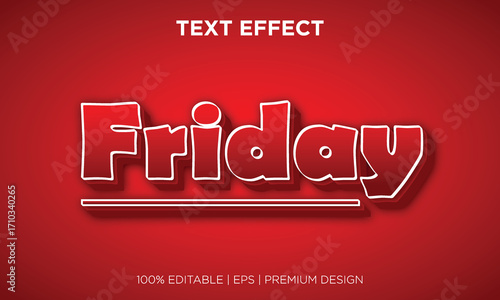 Red Friday Creative Text Effect