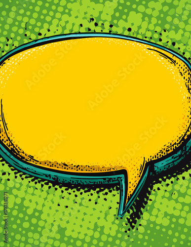 Globo de diálogo vectorial amarillo vibrante