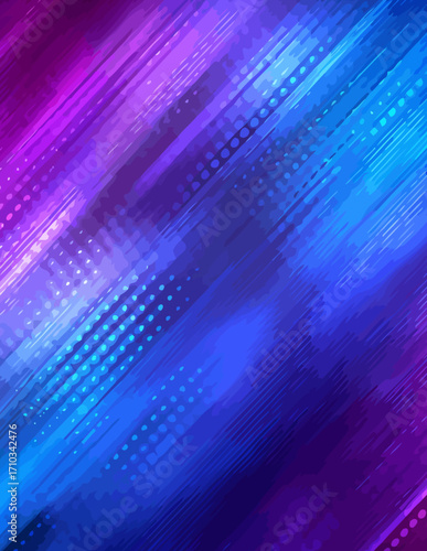Fondo abstracto vibrante con trazos de pincel y puntos