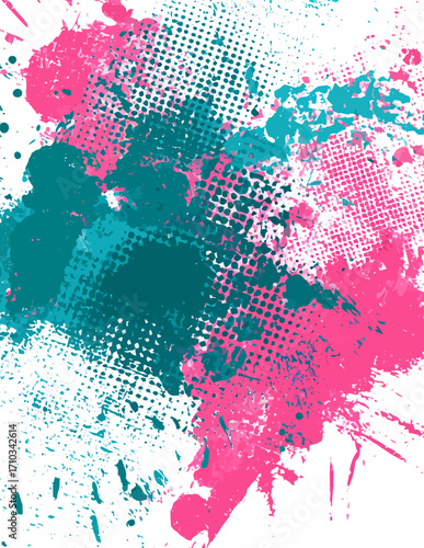 Salpicadura abstracta turquesa en estilo vectorial