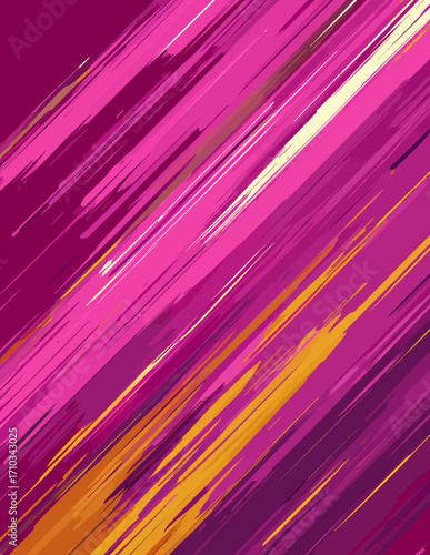 Trazos vectoriales abstractos en tonos rosados y dorados