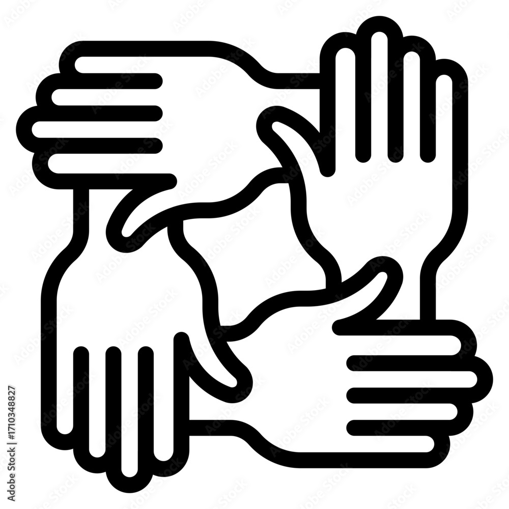 Obraz premium Teamwork icon in vector illustration