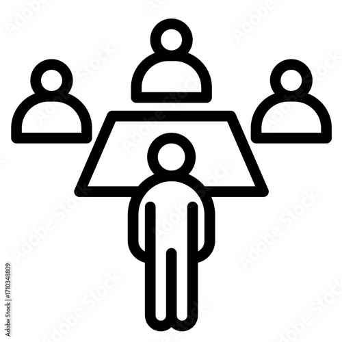 interview icon in vector illustration