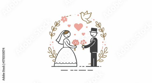 Icon Vector illustration wedding
