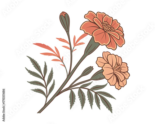 "Golden Marigold Blossoms Brighten Gardens with Vibrant Beauty"