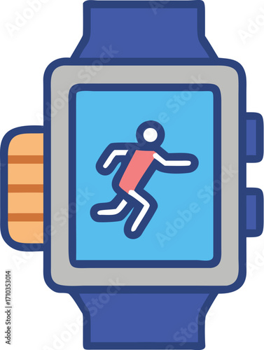 Vector illustration of a disabled person in a wheelchair, a man on a bike, and a running person silhouette for sports and business icon