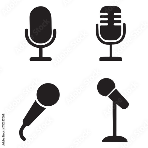 Microphone vector illustration isolated