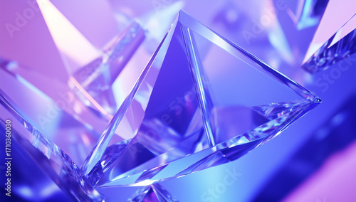 Chaotic Glass Shapes Background