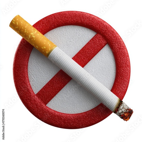 Wallpaper Mural Textured Red No Smoking Sign With Cigarette prohibition Torontodigital.ca