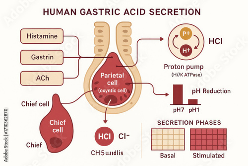 Human Gastric Acid Secretion Diagram