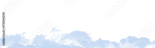 Abstract Blue Cloud on Transparant Background