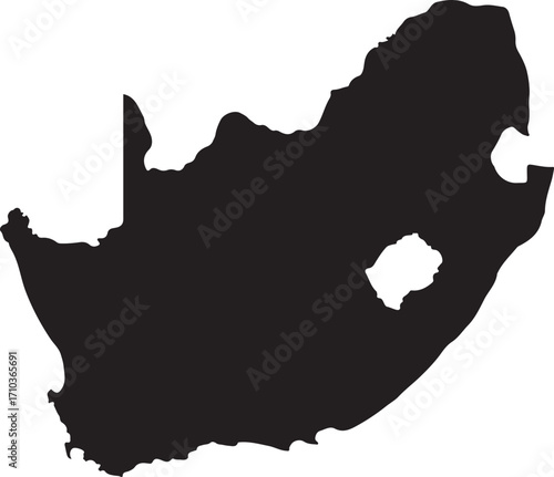 detailed vector map of south africa