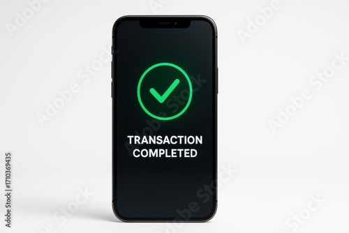 Wallpaper Mural Successful digital payment confirmation on a smartphone screen against a white background. Torontodigital.ca