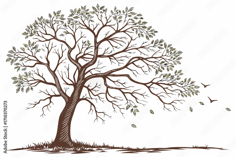 Obraz premium tree silhouette vector
