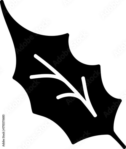 Holly Leaf Silhouette