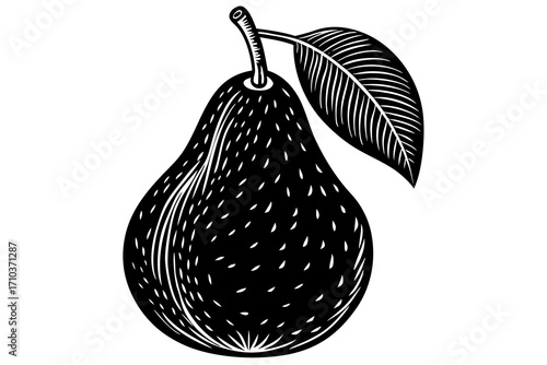 pear on white background