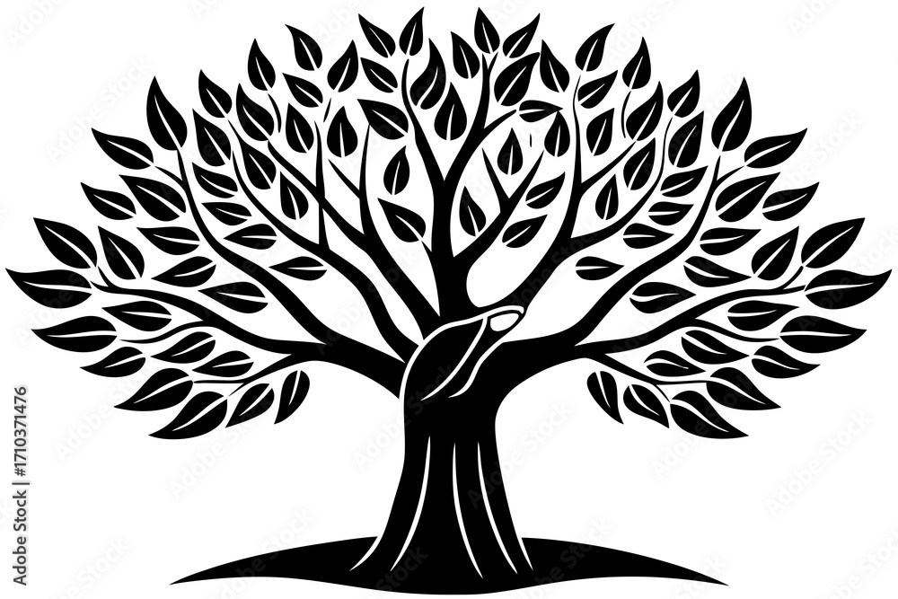Obraz premium black and white tree