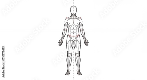 Human body outline illustration