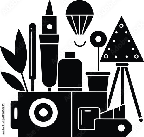 A versatile set of vector icons for home, business, and household design concepts