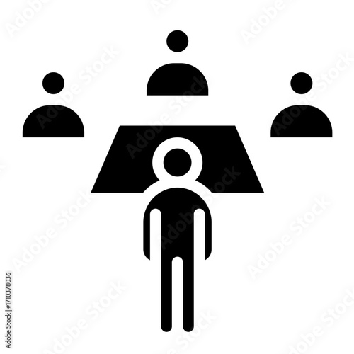 interview icon glyph style vector illustration