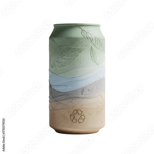 Wallpaper Mural Eco Drink Can Presents Nature with Recycle Symbol on Transparent Background Beautifully Torontodigital.ca