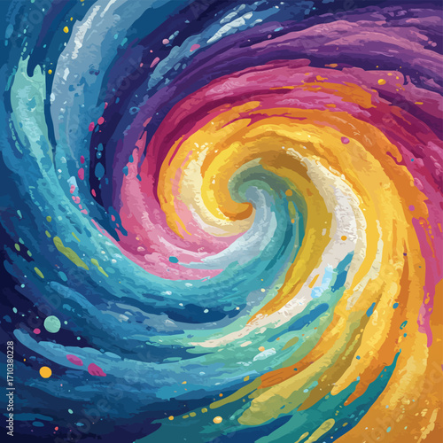 Illustrazione astratta vibrante a spirale