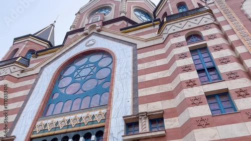 Details of an upper part of the New Liberal Synagogue building in Kaliningrad