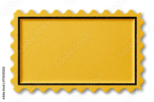 Wallpaper Mural Yellow Rectangular Postage Stamp With Black Border Torontodigital.ca
