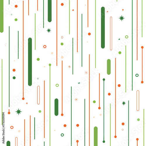 Pattern geometrico astratto senza cuciture con linee e punti