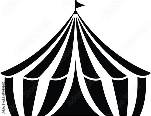 big top circus tent vector art

