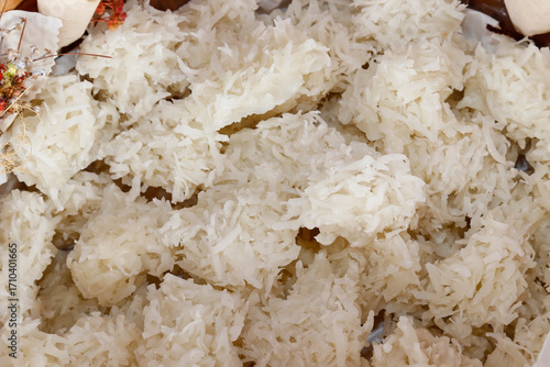 traditional white cocada - portion of sweets