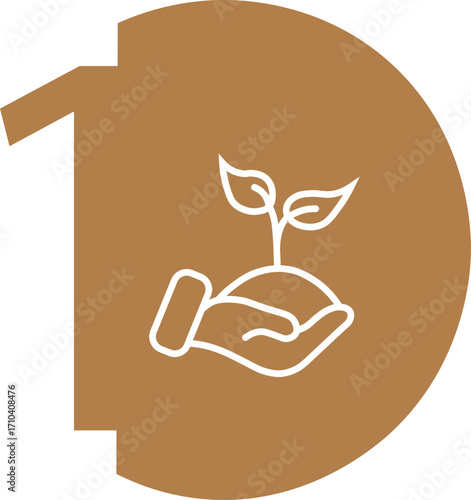 Eco-friendly Materials Icon, Sustainable materials, environmentally friendly products, green materials, biodegradable materials. Pastel color background. 1