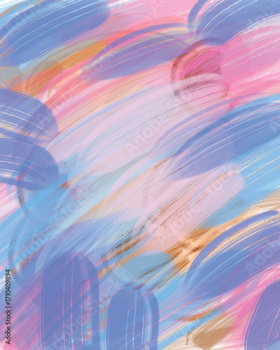 Abstract hand drawn colorful pastel watercolor background