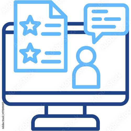 Customer Survey line color icon