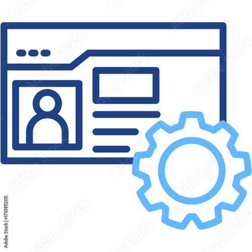 Account Management line color icon