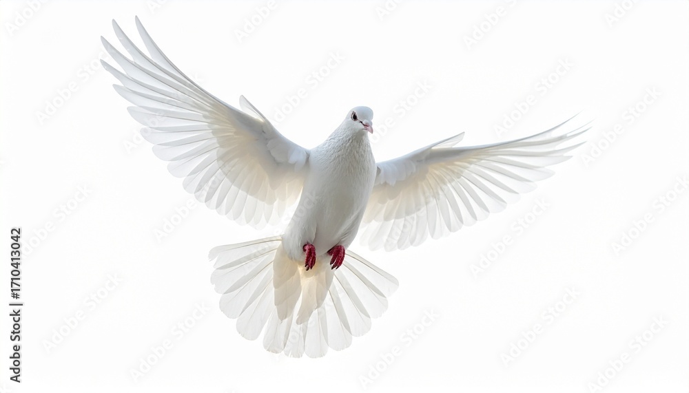 Obraz premium white dove isolated on white