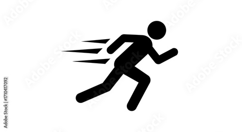Dynamic runner silhouette symbolizing speed, achievement, and forward momentum for success