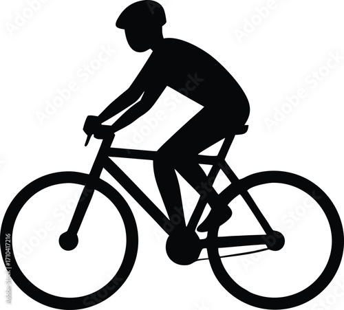 bicycle rider silhouette vector illustration
