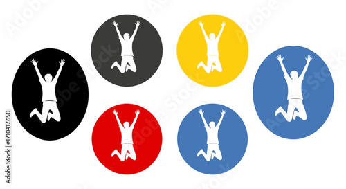Joyful people celebrating success with arms raised, a dynamic symbol of achievement and happiness