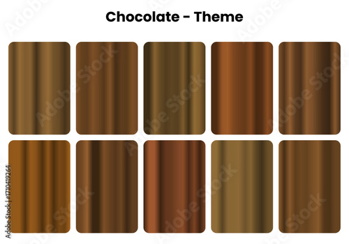 Rich chocolate gradients with decadent warmth, Dark brown sweetness for gourmet design themes, Cocoa-inspired colors satisfy visual appetite