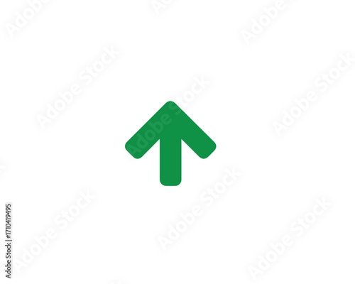 Freccia Verde Verso l'Alto - Stile Vettoriale Semplice