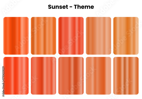 Warm sunset gradients with golden hour magic, Evening sky colors for romantic design projects, Fiery horizons captured in gradient artistry
