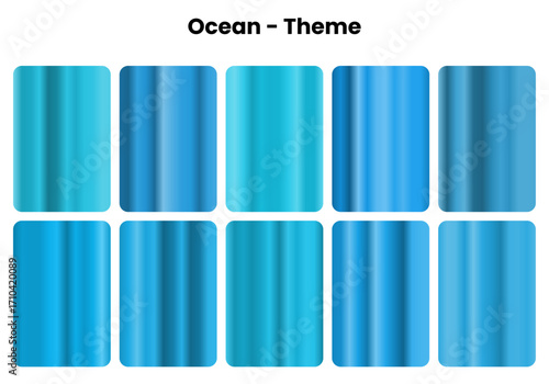 Deep ocean blue gradients with aquatic depths, Marine-inspired colors for fluid design concepts, Coastal serenity captured in gradient form