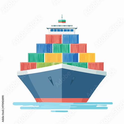 cargo ship with cargo containers