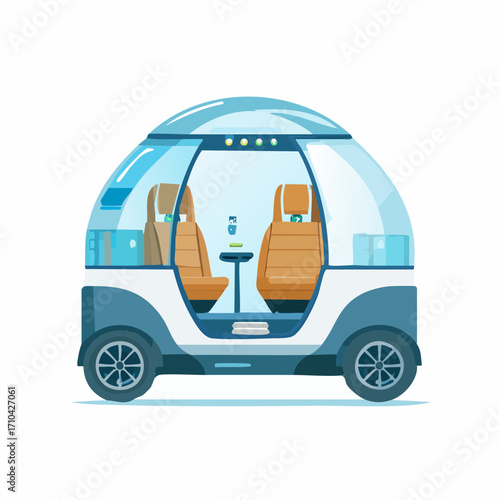 futuristic car isolated on white background