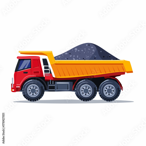 dump truck isolated on white