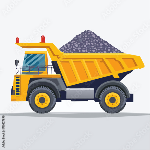 dump truck isolated on white