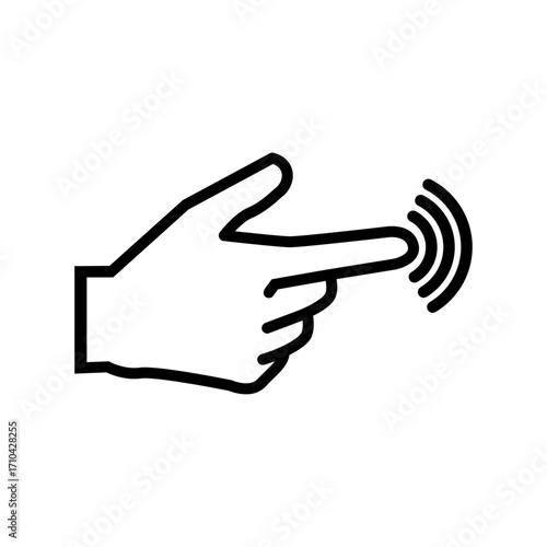 Finger poke icon vector sign template