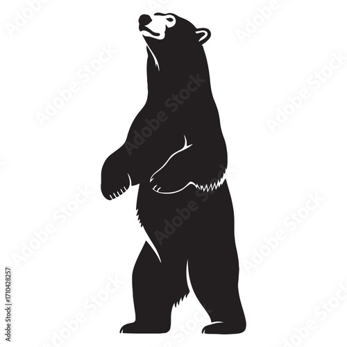 Polar Bear Silhouette Vector Illustration