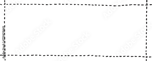 点線のシンプルな四角いフレーム